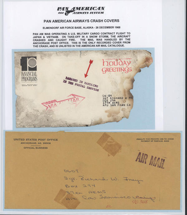 1968 (Dec. 26), Pan Am Boeing 707C Military Cargo (Air Crash Mail of ...