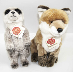 2 Hermann Plüschfiguren, dabei 1x Erdmännchen sowie 1x Fuch. Beide ...