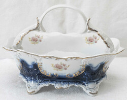 Royal Porzellan Henkelschale, Länge: ca. 25 cm, Höhe: ca. 20 cm ...