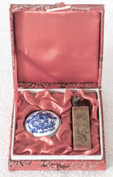 China Siegelstein - Set, bestehend aus Siegelstein, Speckstein mit ...