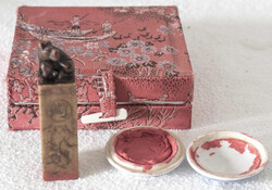 China Siegelstein - Set, bestehend aus Siegelstein, Speckstein mit ...