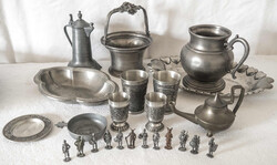 Konvolut Zinn, Gewicht: ca. 4,1 kg.  Automatically generated ...