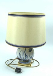 Table lamp with porcelain base, metal base, and fabric shade. Height ...