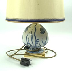 Table lamp with porcelain base, metal base, and fabric shade. Height ...