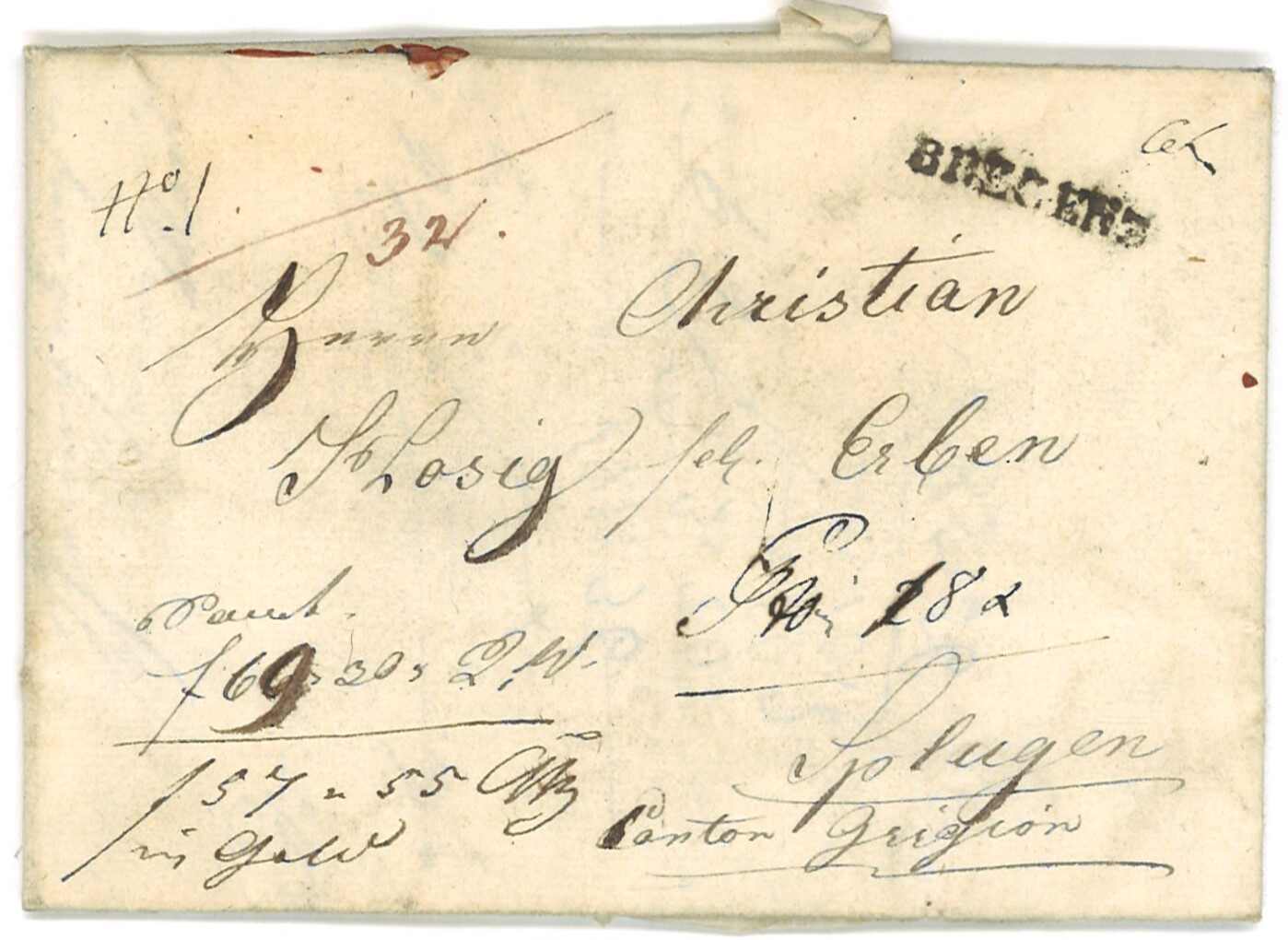 Brief Vorphilatelie  Automatically generated translation: Letter ...