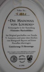 Sammel Wandteller, Bradex Teller Nr.: F 3891 "Die Madonna von ...