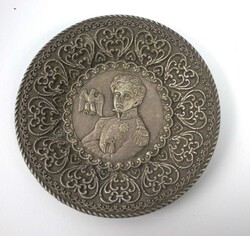 Zierteller, Metall, Made in France, Napoleon. Durchmesser ca. 11 cm
