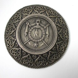 Zierteller, Metall, Made in France, Napoleon. Durchmesser ca. 11 cm