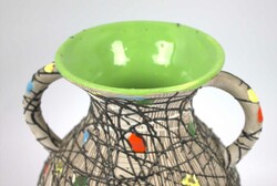Mid Century Keramikvase der Firma Fratelli, Italien, 1950/60er Jahre. ...