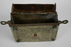 antike islamische, osmanische Koran Box, Kupfer mit Verzierungen. ...