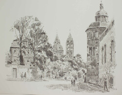 "Das alte Speyer" Kreidezeichnungen von Karl Graf, Verlag Speyer 1975 ...