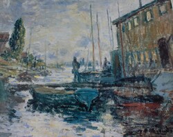 Kunstdruck "Der Hafen von Argenteuil" Claude MONET (1840-1926)) ...