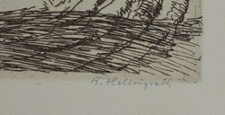 Berthold HELLINGRATH (1877-1954) Radierung "Stadtansicht" rechts ...