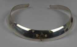 unusual silver choker, 925 silver, with synthetic stones