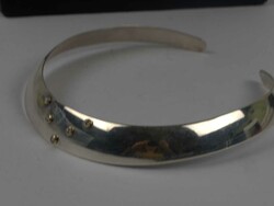 unusual silver choker, 925 silver, with synthetic stones