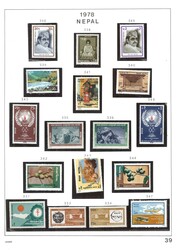 schöne Teilsammlung Nepal. Lenser Vordruckalbum von 1881 - 1981 ab ...