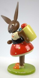 alte Wendt & Kühn Figur "Osterhase mit Korb" Erzgebirge. Höhe ca. 9 ...