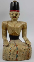 Traditionelles Paar indonesische Tempelfiguren "Loro Blonyo Figur" ...