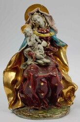 Keramik Figur "Madonna mit Kind" am Stand E.P.F. Italy, wohl Eugenio ...