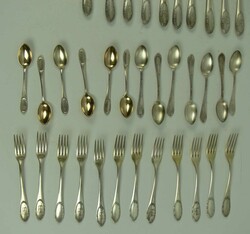 Lot Jugendstil Besteck "BSF 90" bestehend aus 13 Mokkalöffel, 12 ...