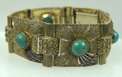 Theodor Fahrner bracelet, 925 silver, gold-plated, hallmarked TF &amp ...