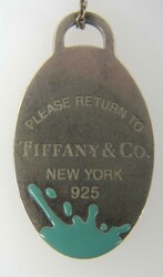 Necklace with pendant, 925 silver, "Tiffany &amp; Co." pendant. ...