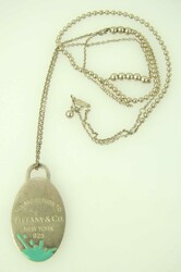 Necklace with pendant, 925 silver, "Tiffany &amp; Co." pendant. ...