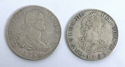 Spanien, 2x Nachprägungen Carolus, 1783 und 1792Automatically ...