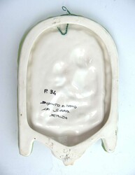 Wandbild "Madonna mit Kind und Lilie" Flachrelief aus glasierter ...