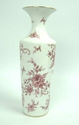 Porzellan Vase "Jaeger &amp; Co." Bavaria mit rosa Blumen und ...