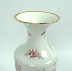 Porzellan Vase "Jaeger &amp; Co." Bavaria mit rosa Blumen und ...