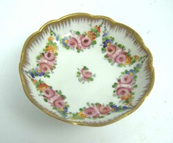 Porzellan Anbietschale "Limoges" auf 3 Füßchen mit floralem Dekor ...