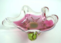 Böhmische Sommerso-Glasschale, entworfen von Josef Hospodka für die ...