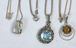 3 Ketten mit Anhängern, verschiedene Modelle, 835er Silber  ...