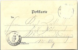 Grusskarte "Gruss vom Starnberger See" gelaufen 1898.  Automatically ...