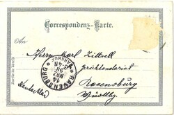 Ansichtskarte "Un Saluto Da Pergine" gelaufen 1898.  Automatically ...