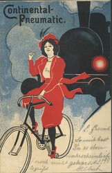 Motivkarte "Continental - Pneumatic" gelaufen 1899  Automatically ...