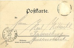 Motivkarte "Continental - Pneumatic" gelaufen 1899  Automatically ...