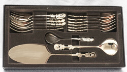 Decoré Besteck, vergoldet, bestehend aus je 6 Kaffeelöffel und ...