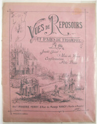 antike illustrierte Broschüre mit dem Titel "Vues de Reposoirs et ...