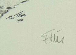 Th. Fries, "Der Berwartstein bei Erlenbach", rechts unten signiert Th ...