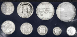 Jamaica 1977, Proof Set mit 7 Münzen (zwei Münzen fehlen). Im Etui. ...