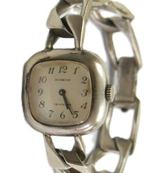 Damen Armbanduhr DUGENA, 925er Silber. Mechanisch, Funktion ...