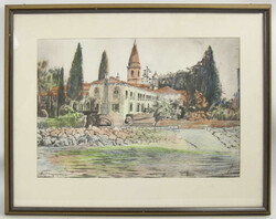 Kreidezeichnung / Mischtechnik Malerei "mediterrane ...