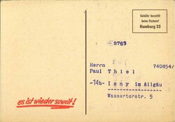 Reklame - Postkarte "Mein Sommer - Schlager 1961", Hamburger ...