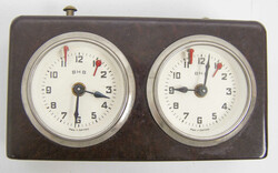 mechanische Schachuhr der Marke BHB. Korpus aus Bakelit, 1950er / ...