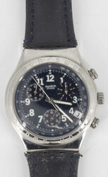 Swatch Irony, Lederarmband, Glas beschädigt.  Automatically ...