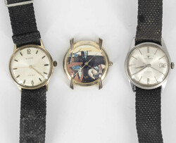 Lot Armbanduhren, dabei Bifora, 17 Rubis, mechanisch, die Uhr läuft ...