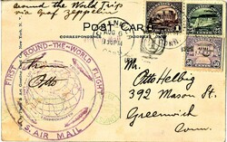 7690: Sammlungen und Posten Zeppelin und Luftpost - Postkarten