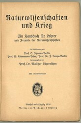 Naturwissenschaften und Krieg - Ein Handbuch für Lehrer und Freunde ...